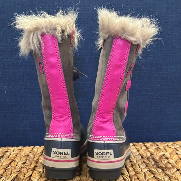 Sorel Joan of Arctic Youth 3 Waterproof Winter Snow Boots Faux Fur Trim - Picture 5 of 8